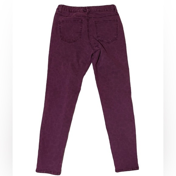 Purple Leopard Nine West Matchstick Jeans - Picture 3 of 4